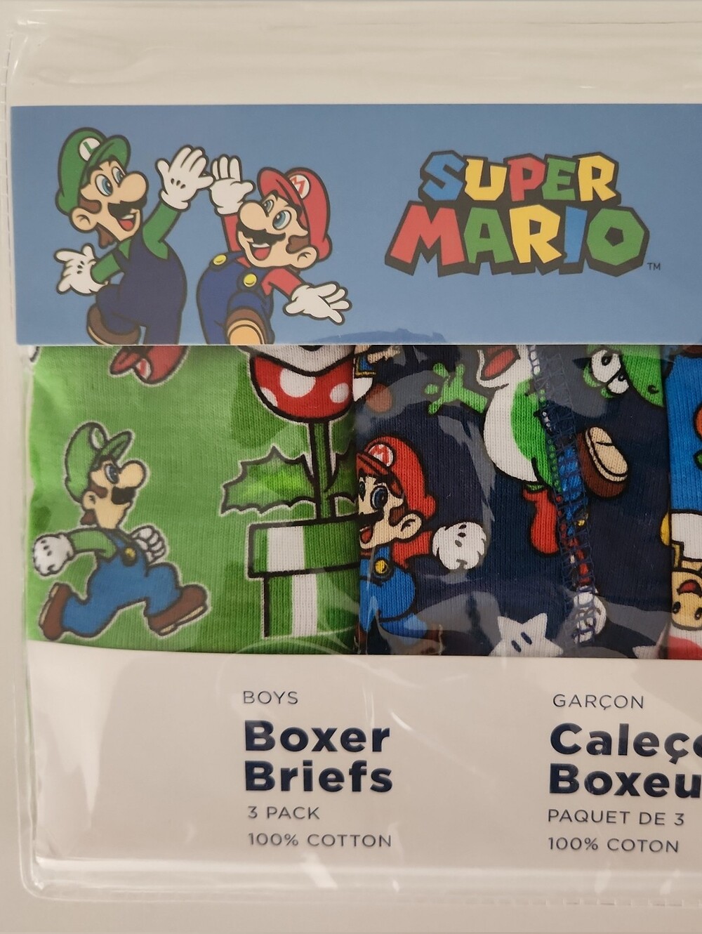 Old Navy Super Mario Nintendo Underwear Boys Size S/4 Boxer Briefs New